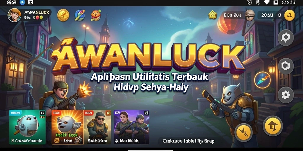 Tampilan utama aplikasi AWANLUCK yang sederhana dan efisien.