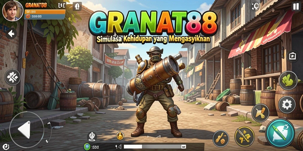Tangkapan layar gameplay GRANAT88 yang menampilkan elemen simulasi.