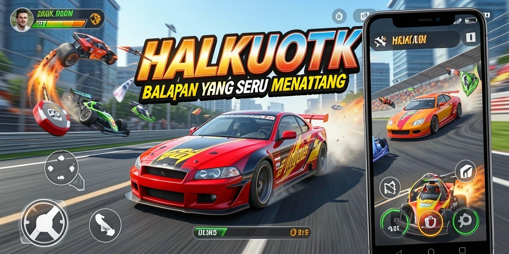 Tampilkan aksi balapan seru di HALKUOTK dengan grafis menakjubkan.