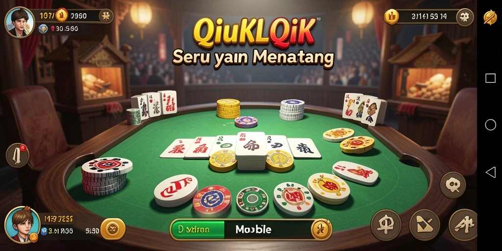 Screenshot gameplay HOKILUCK yang menunjukkan momen seru bermain QiuQiu.