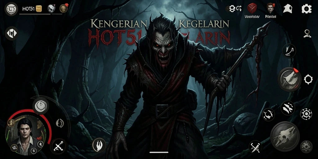 Tampilan mendebarkan gameplay HORROR dalam HOT51.