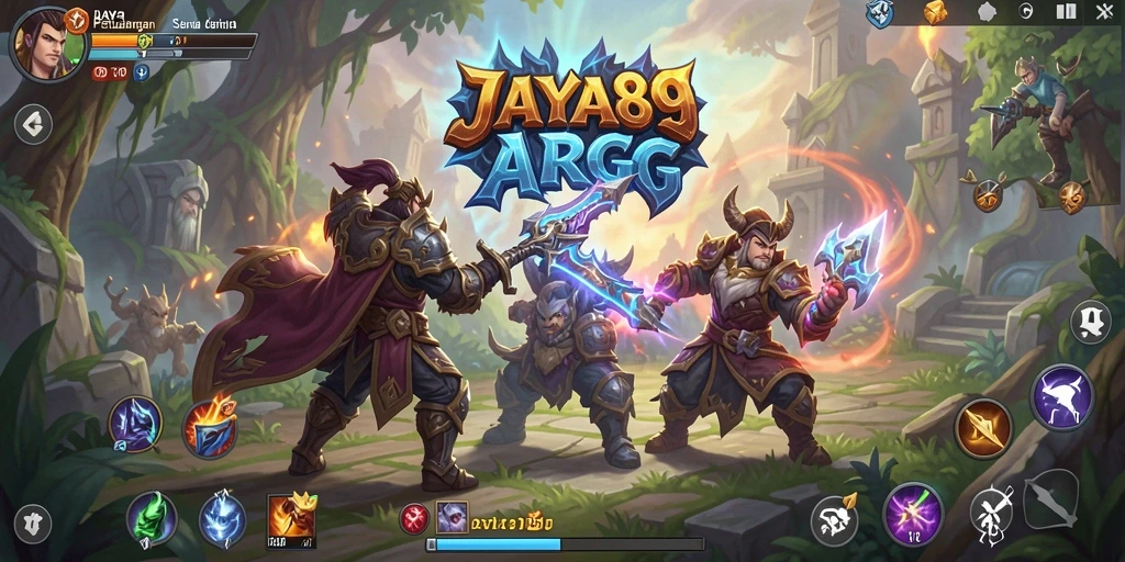 Screenshot gameplay JAYA89 menampilkan aksi pertarungan yang menegangkan.