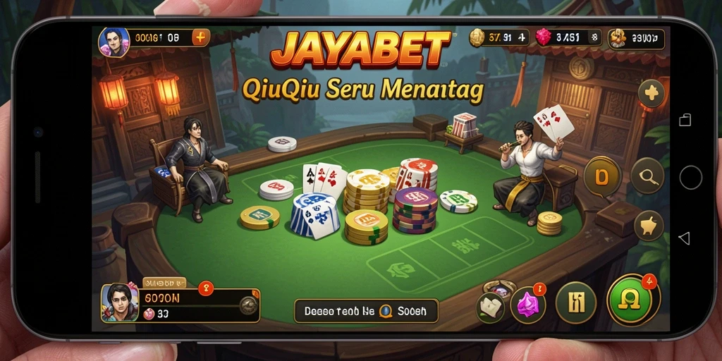 Tampilan gameplay QiuQiu yang seru dan mendebarkan.