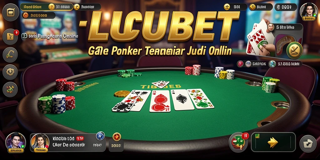 Screenshot gameplay LUCUBET yang menunjukkan aksi Poker yang seru.