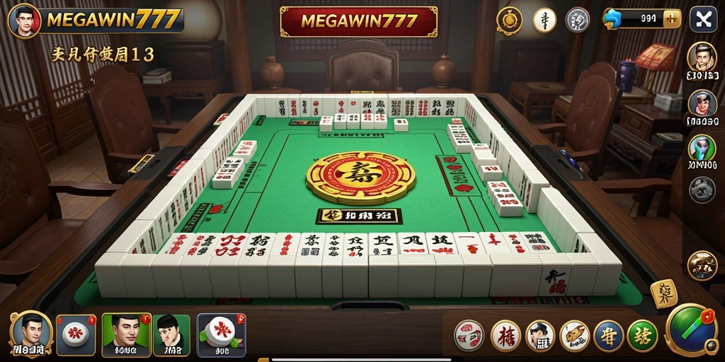 Screenshot utama MEGAWIN777 menampilkan gameplay Mahjong yang seru.