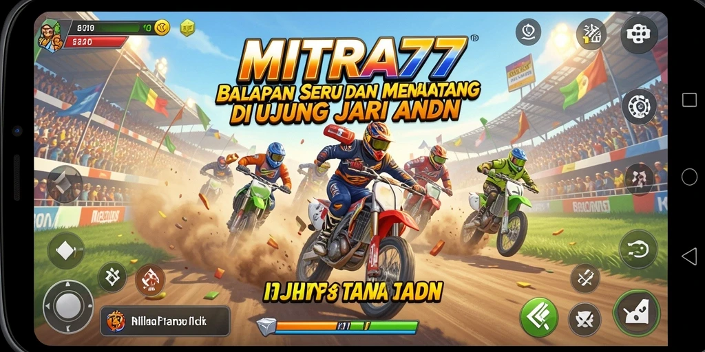 Tampilan grafis menawan dari gameplay balapan di MITRA77.