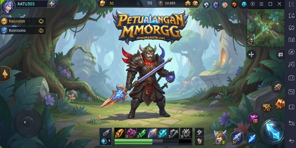Screenshot gameplay <strong>RATU303</strong> menampilkan aksi petualangan seru di dunia MMORPG.