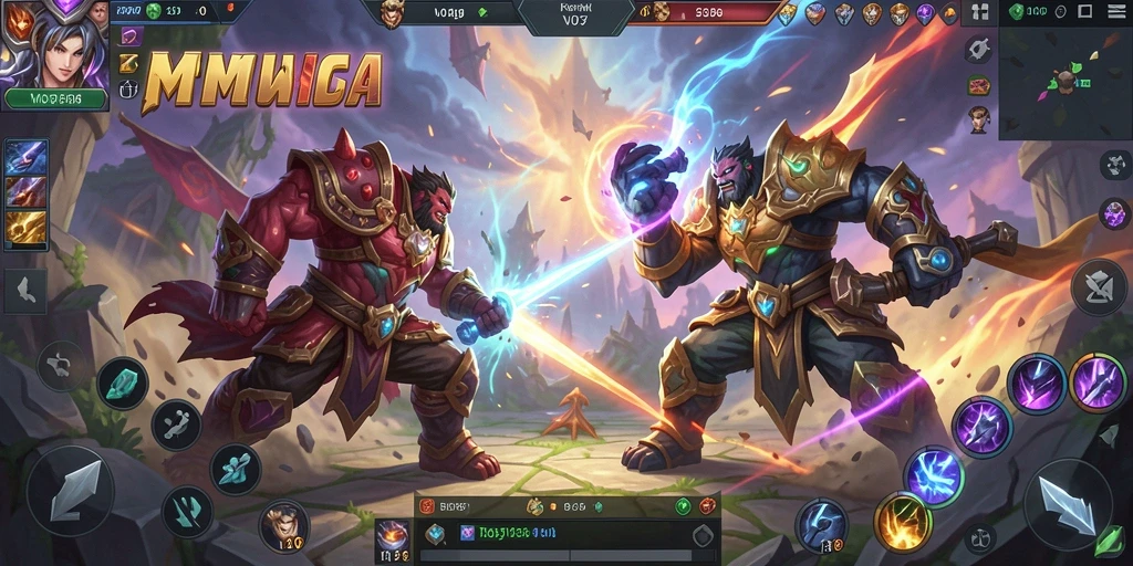 Screenshot V07 menampilkan momen seru pertarungan MOBA.