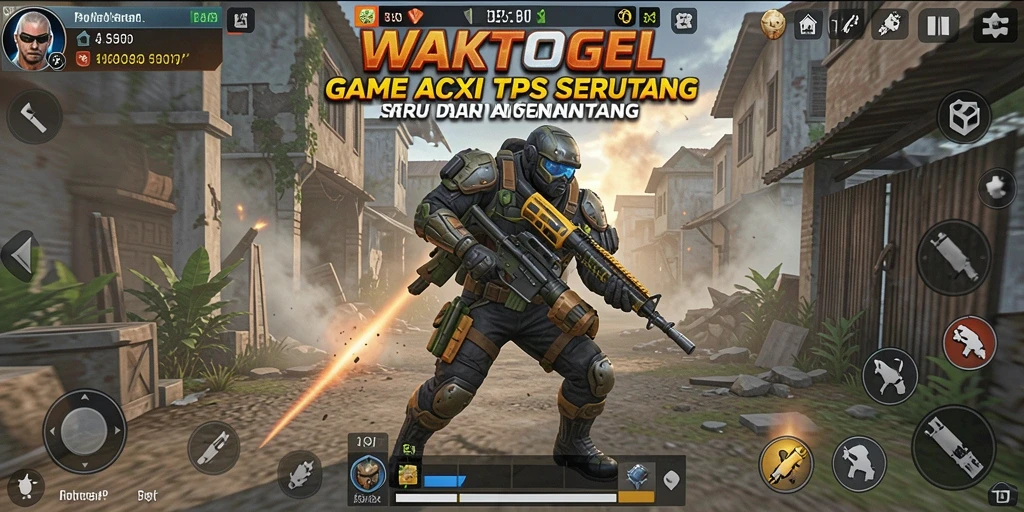 Gameplay seru di WAKTOGEL dengan aksi tembak-menembak yang mendebarkan.