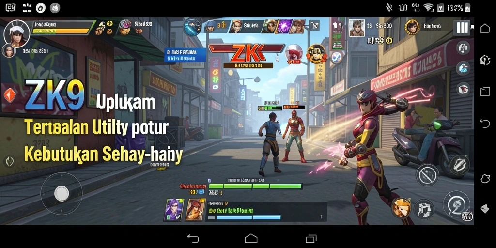 Tampilan antarmuka utama ZK9 dengan fitur pengingat.